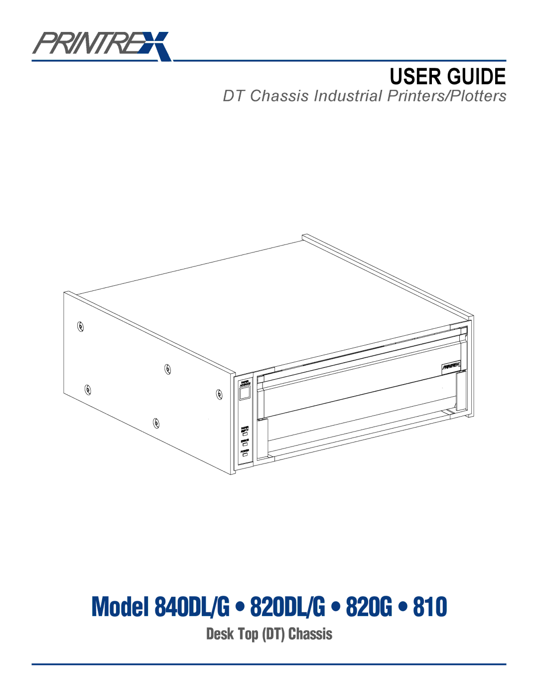 Printek 810 manual Model 840DL/G 820DL/G 820G 