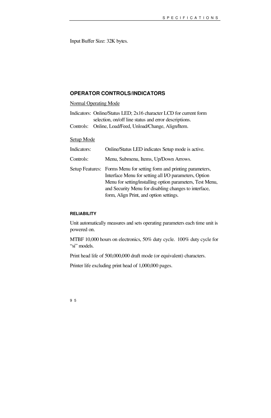 Printek 850 Series manual Operator CONTROLS/INDICATORS 