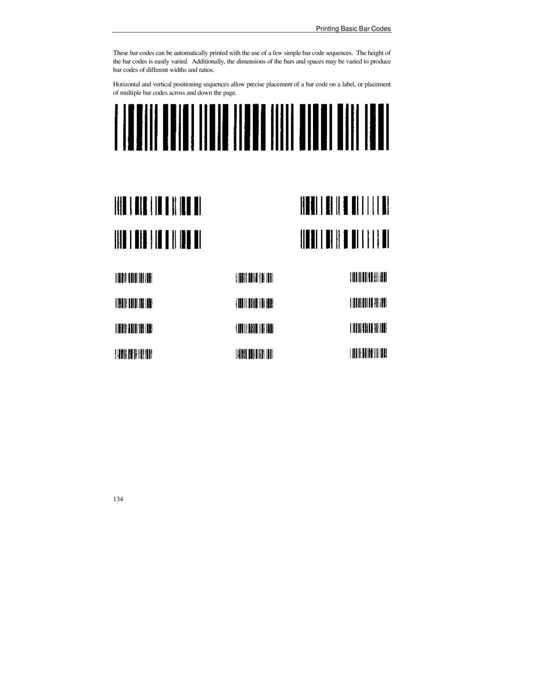 Printek FormsMaster 8000se Series, PrintMaster 850 Series, FormsPro 4000se Series manual Printing Basic Bar Codes 