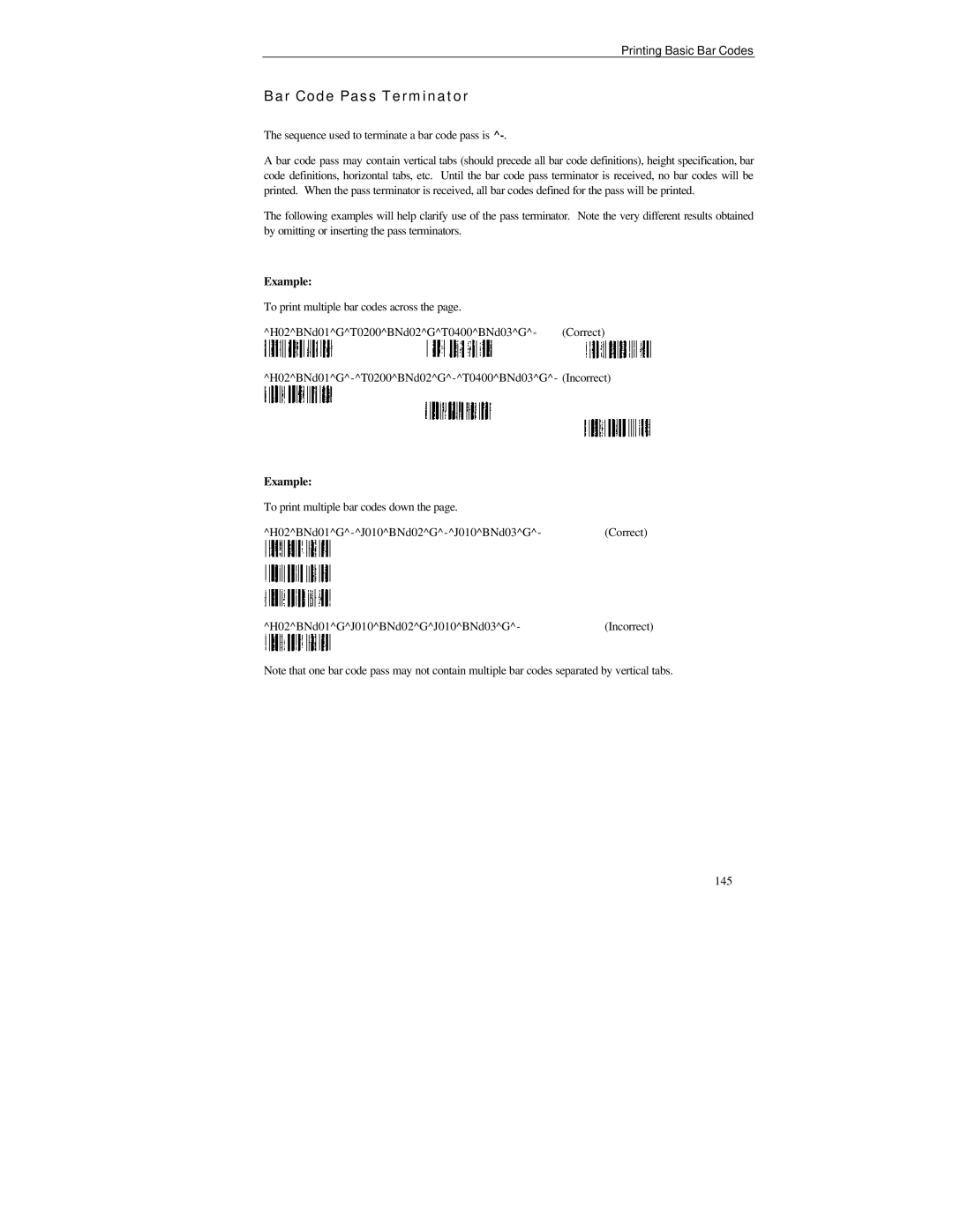 Printek FormsPro 4000se Series, PrintMaster 850 Series, FormsMaster 8000se Series manual Bar Code Pass Terminator 