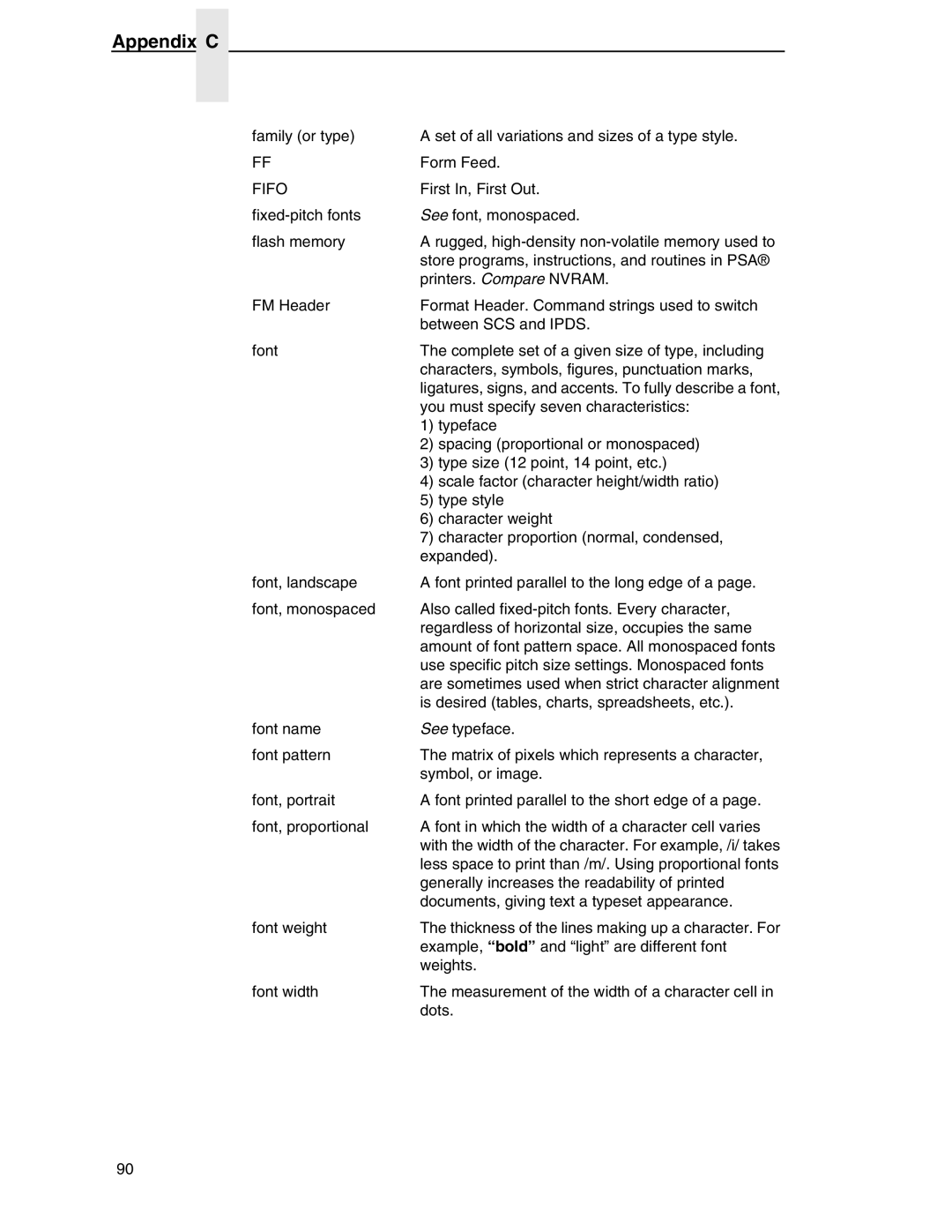 Printronix ANSI Printer manual Fifo 