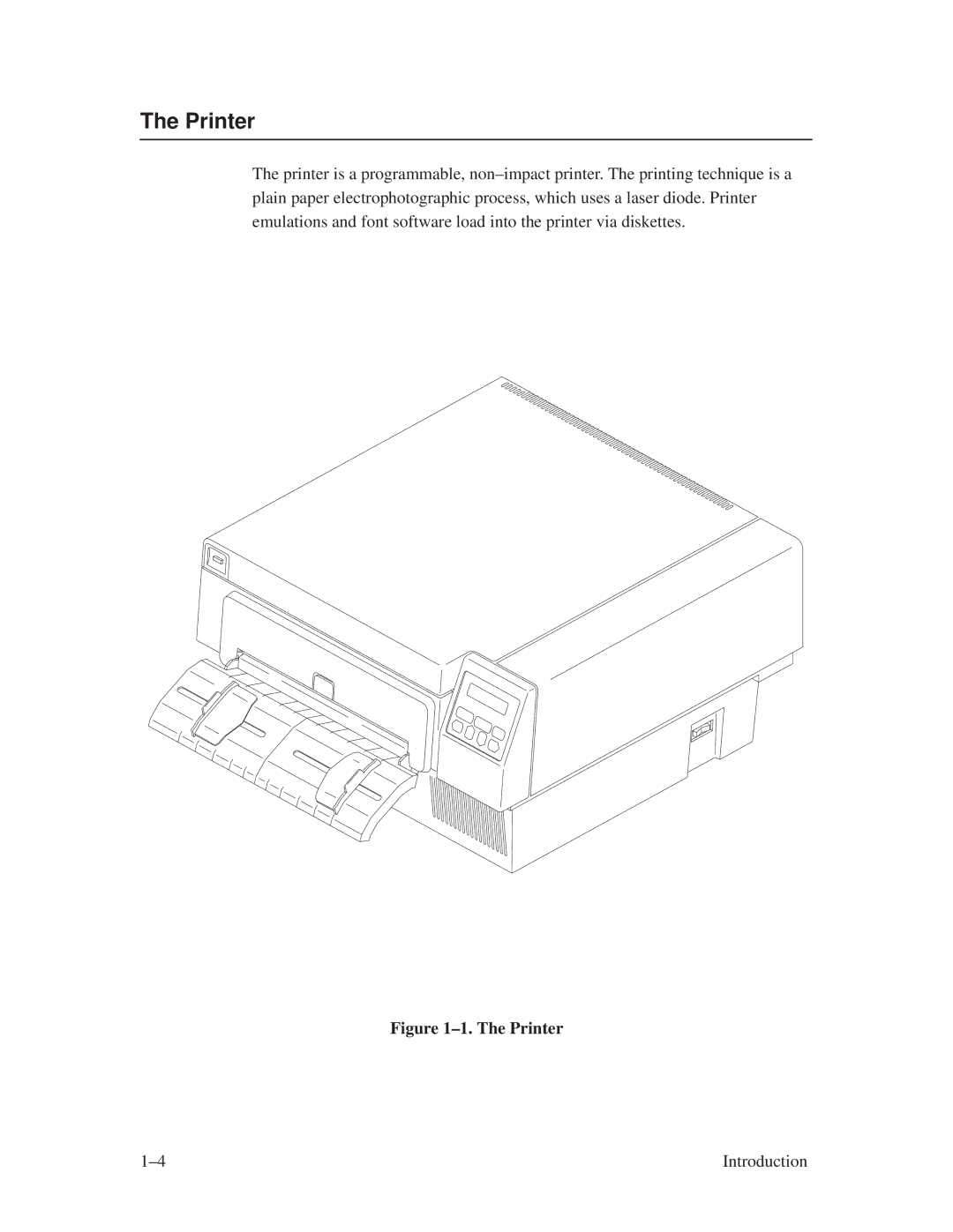Printronix L1024 manual ±1. The Printer 