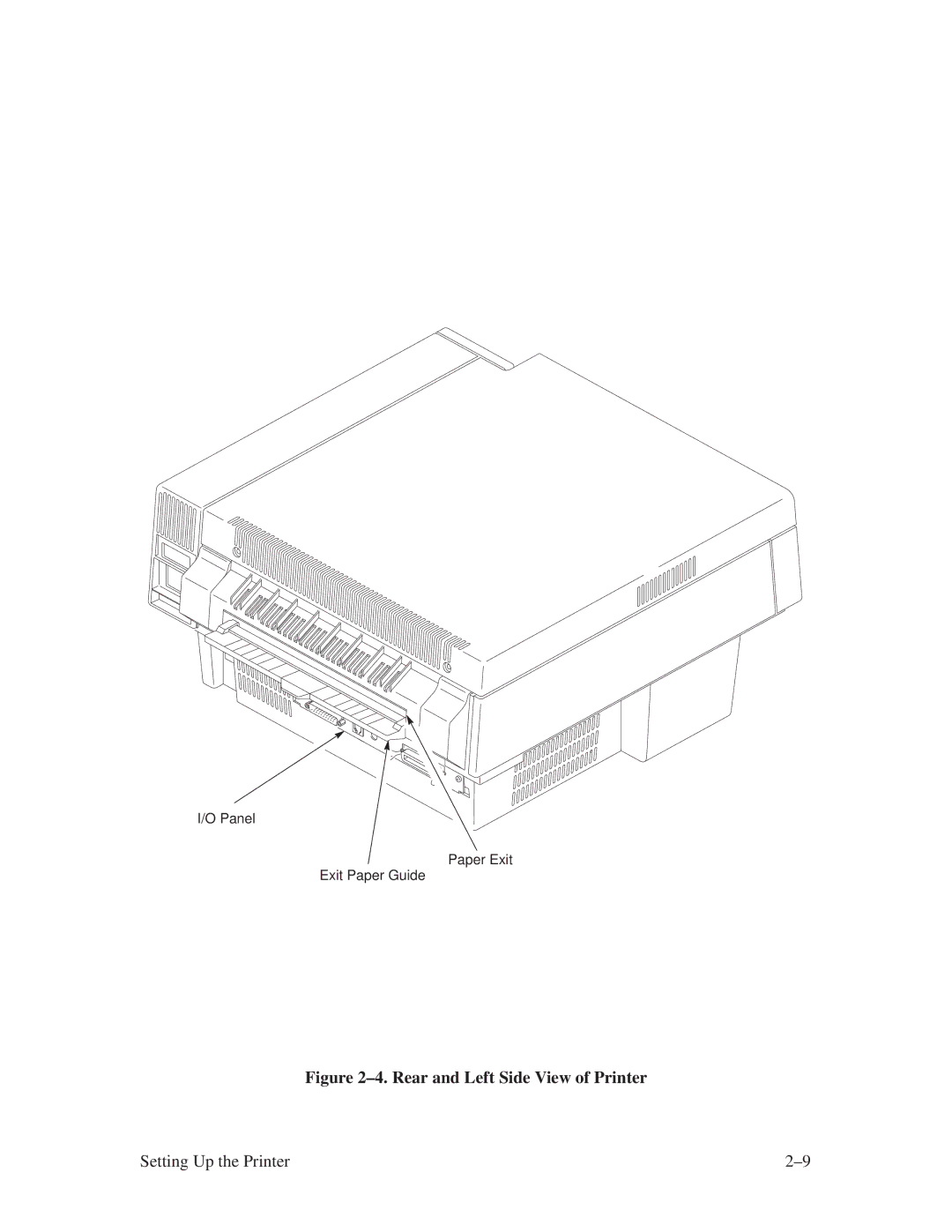 Printronix L1024 manual ±4. Rear and Left Side View of Printer 