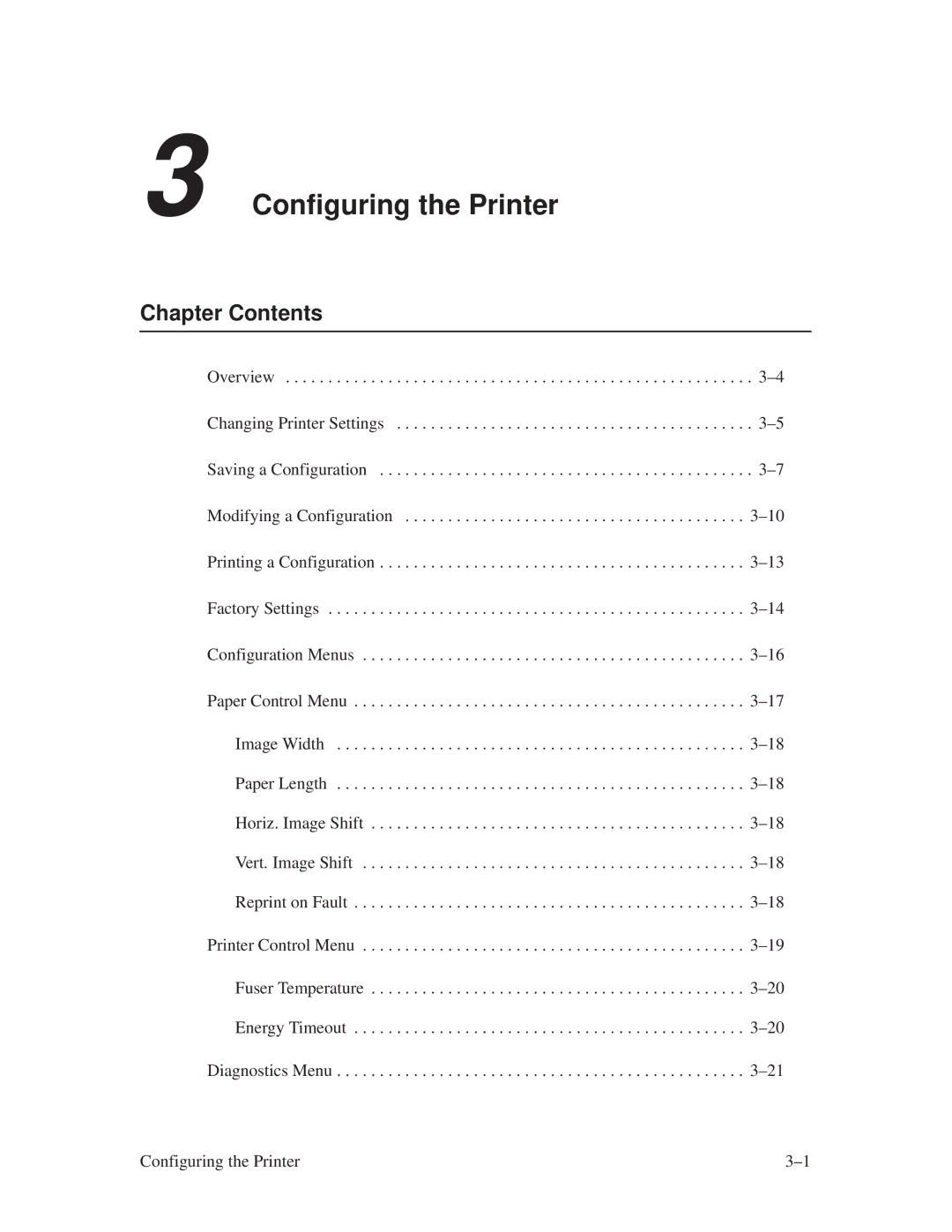 Printronix L1024 manual Configuring the Printer 