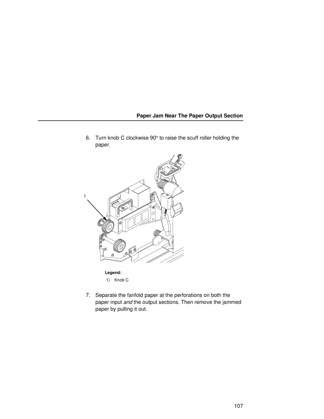 Printronix L5020 manual Knob C 