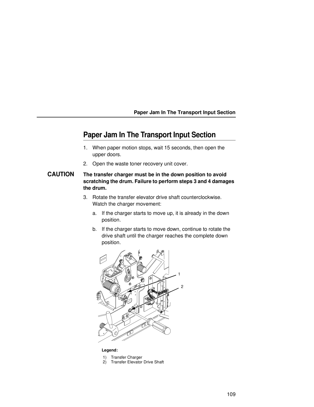 Printronix L5020 manual Paper Jam In The Transport Input Section 