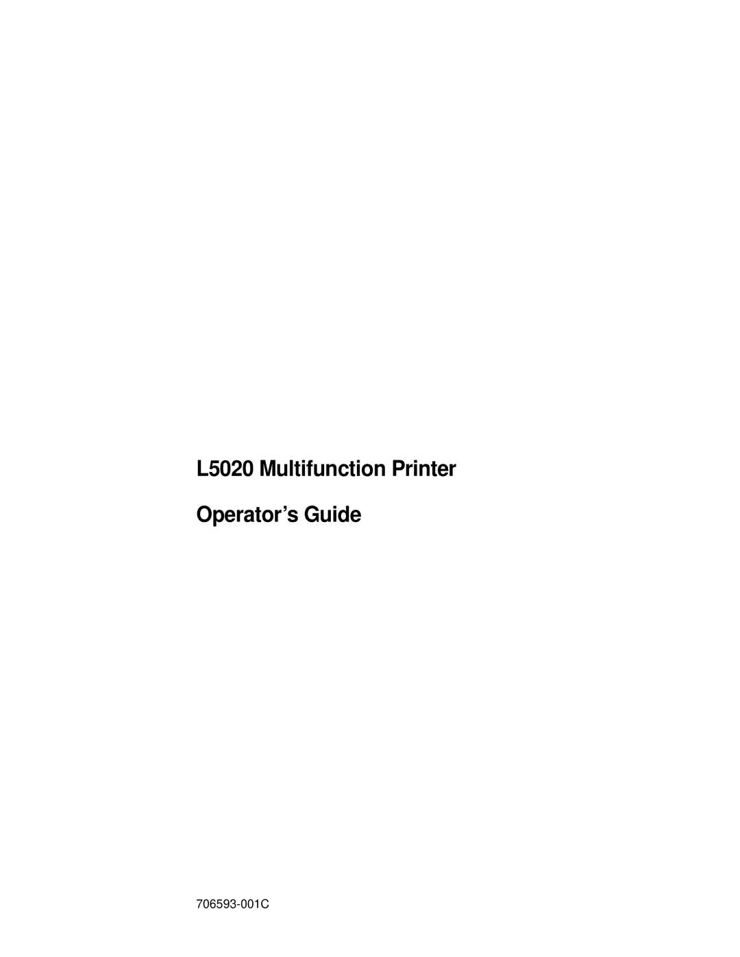 Printronix manual L5020 Multifunction Printer Operator’s Guide 