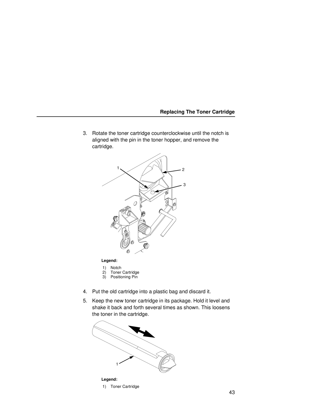 Printronix L5020 manual Replacing The Toner Cartridge 