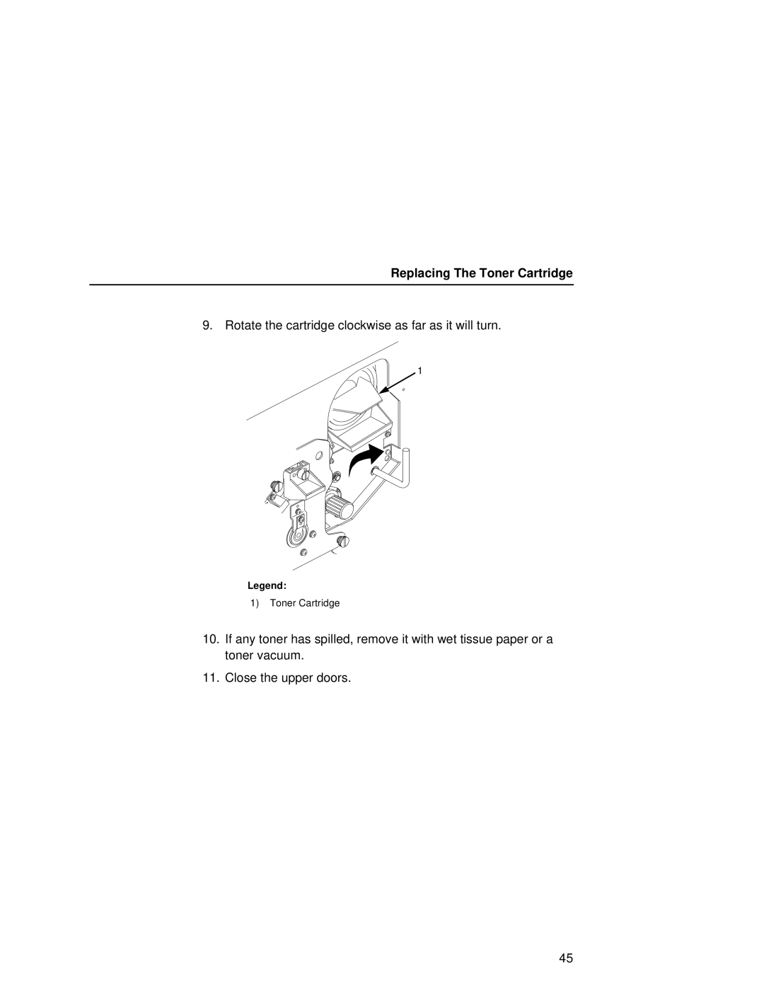 Printronix L5020 manual Rotate the cartridge clockwise as far as it will turn 