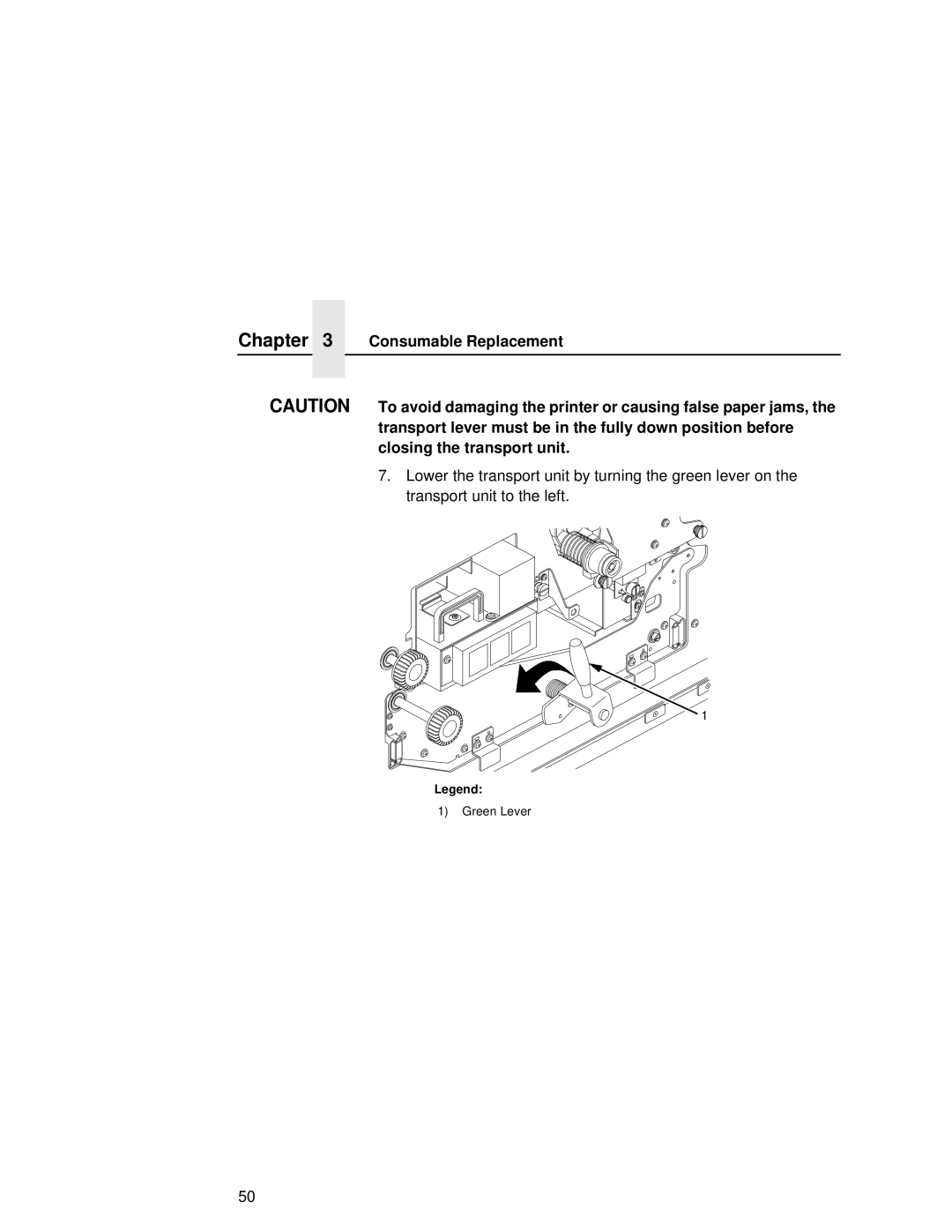 Printronix L5020 manual Green Lever 