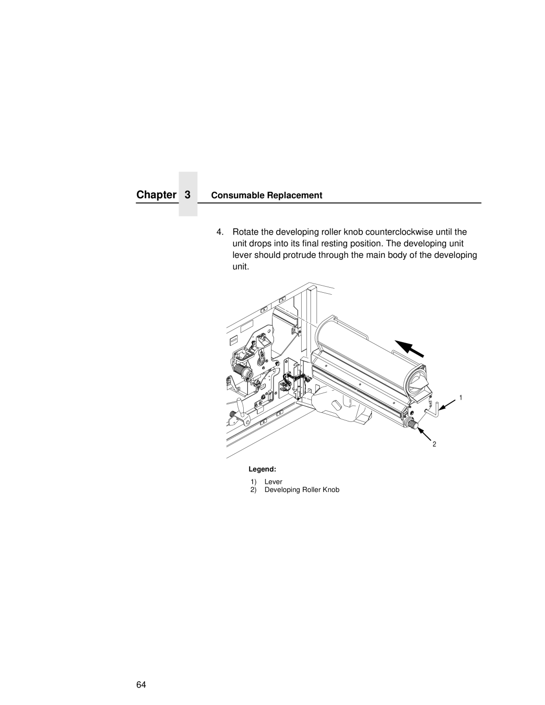 Printronix L5020 manual Lever Developing Roller Knob 