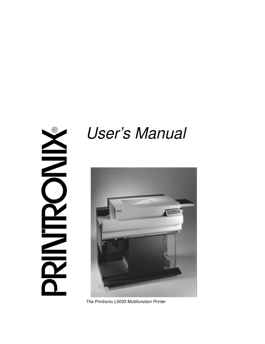 Printronix L5035 user manual User’s Manual 