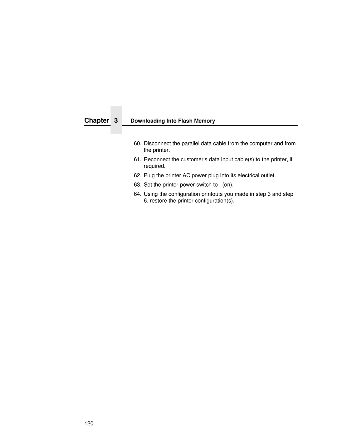 Printronix L5035 user manual Downloading Into Flash Memory 