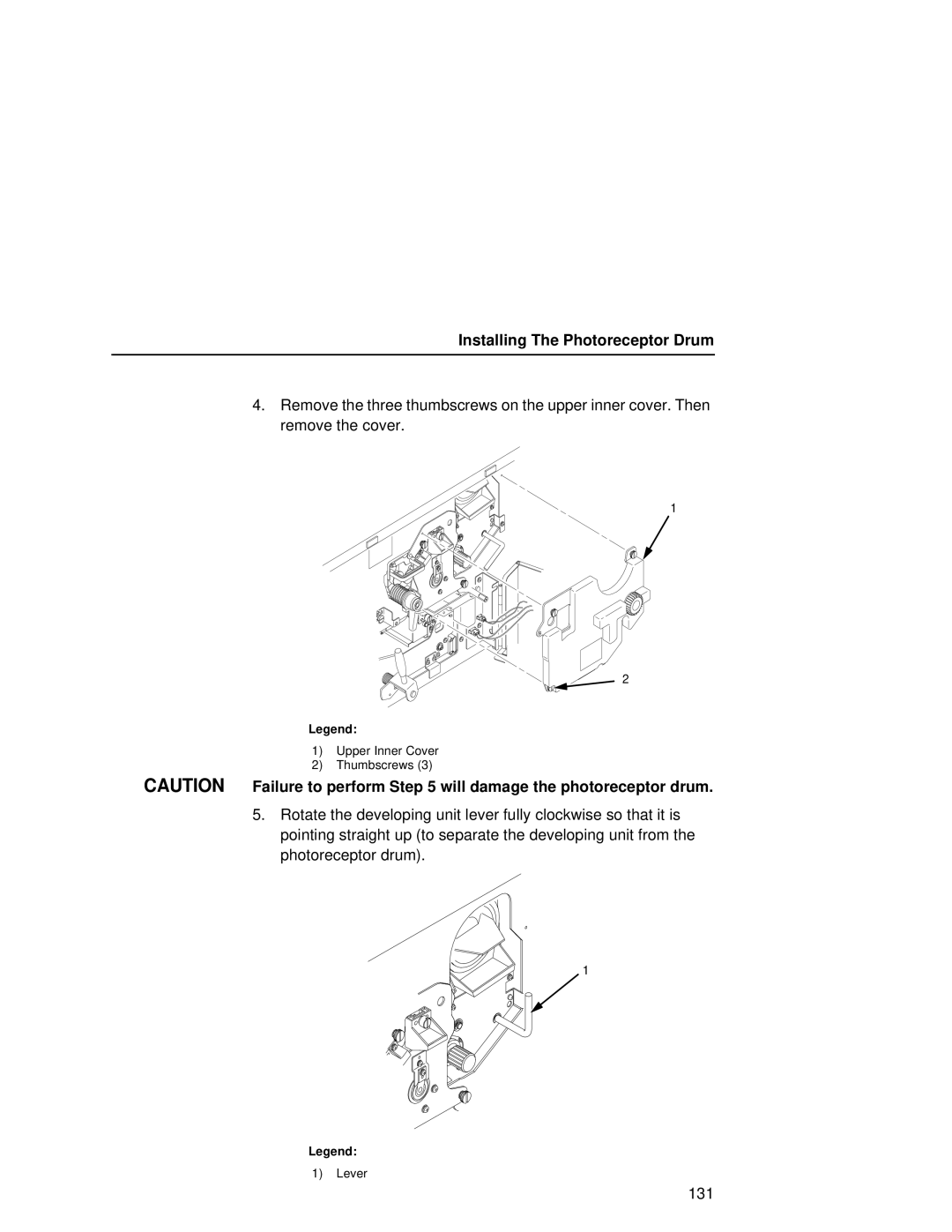 Printronix L5035 user manual Installing The Photoreceptor Drum 