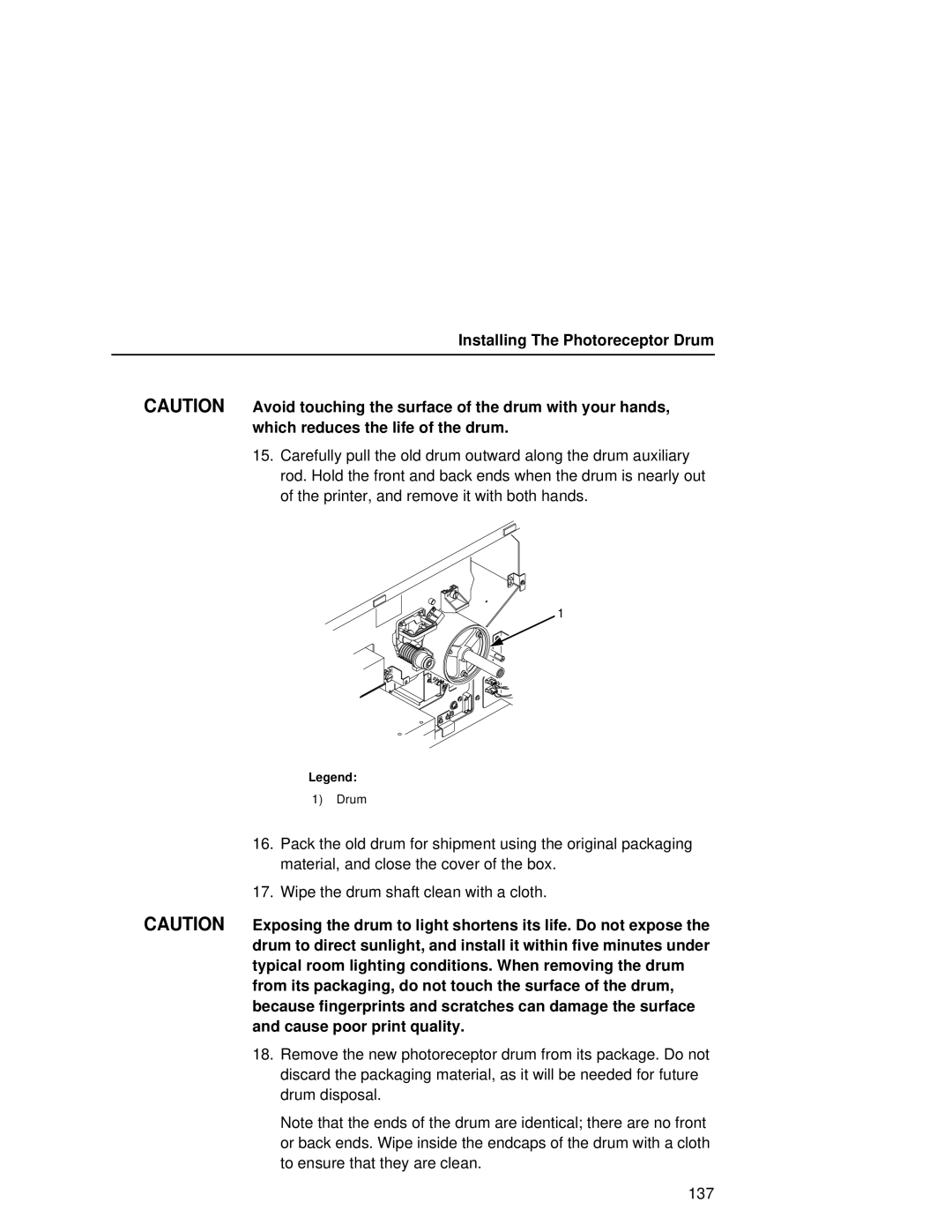 Printronix L5035 user manual Drum 