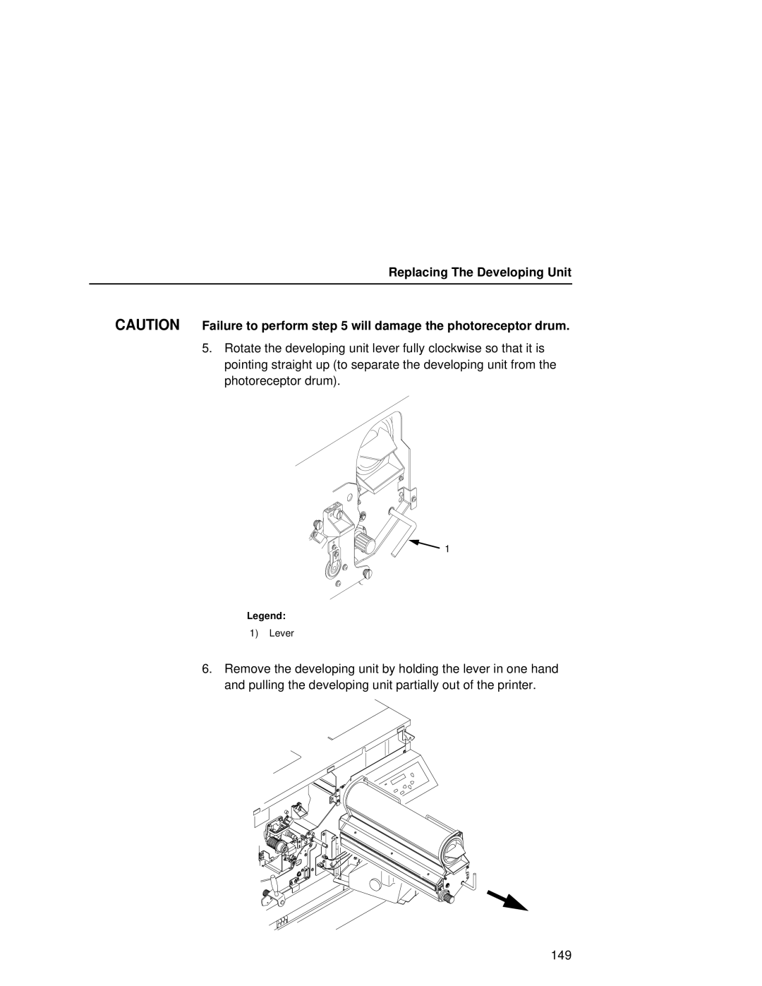 Printronix L5035 user manual Lever 