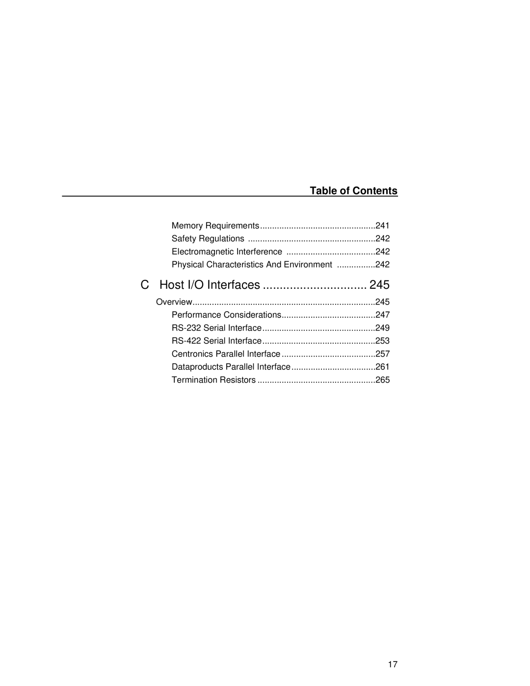 Printronix L5035 user manual Host I/O Interfaces 