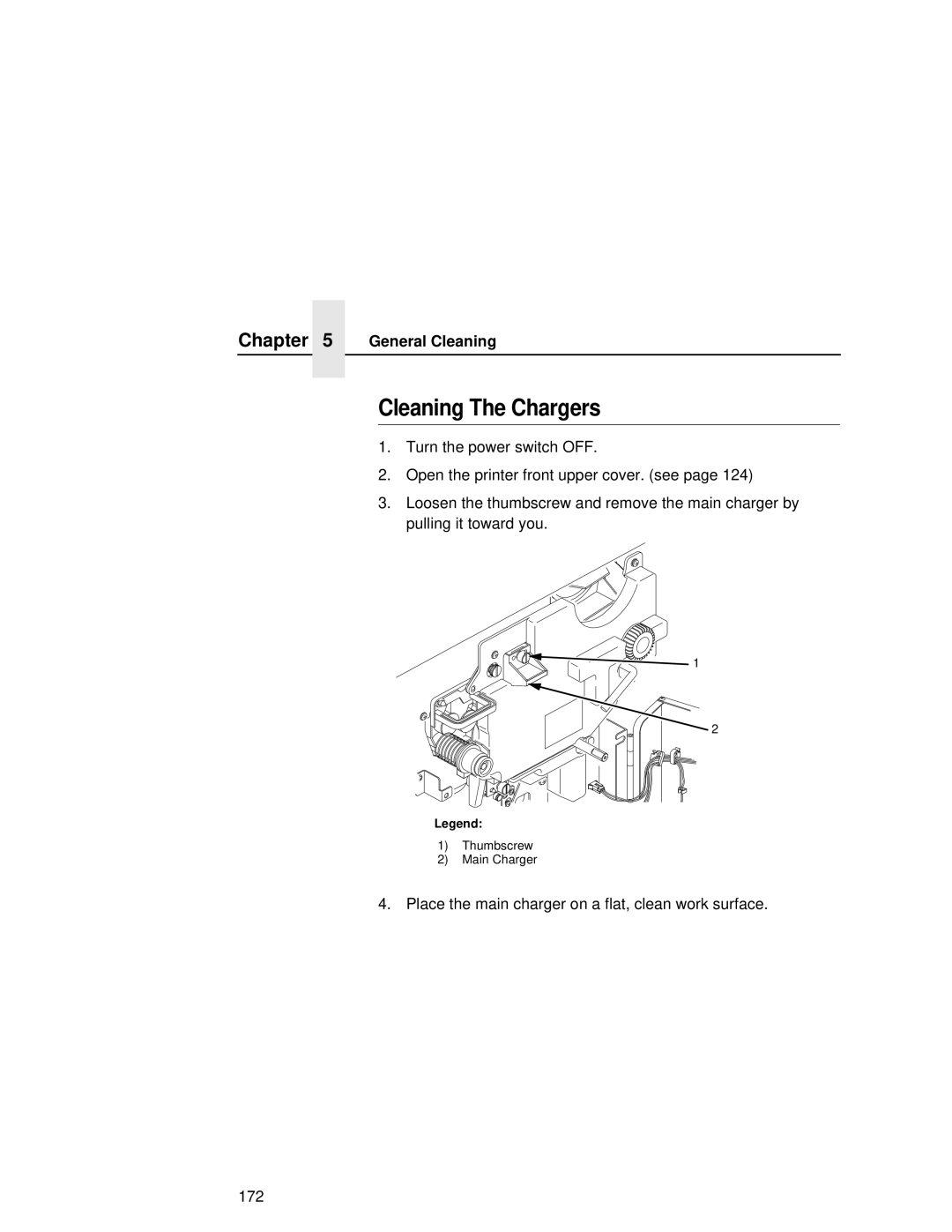 Printronix L5035 user manual Cleaning The Chargers 