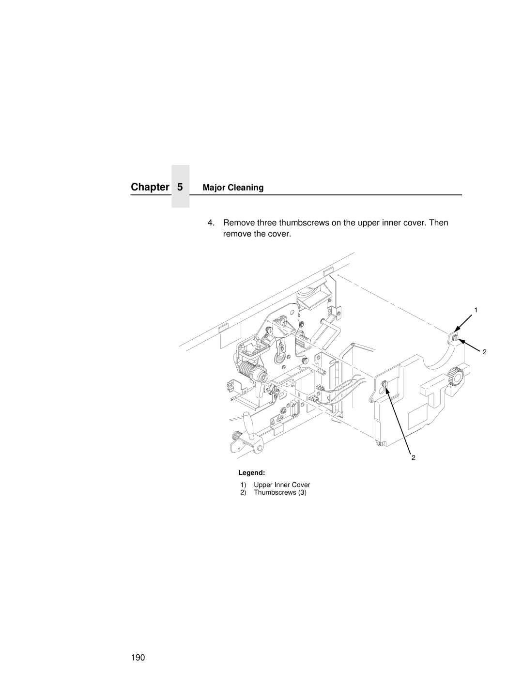 Printronix L5035 user manual Major Cleaning 