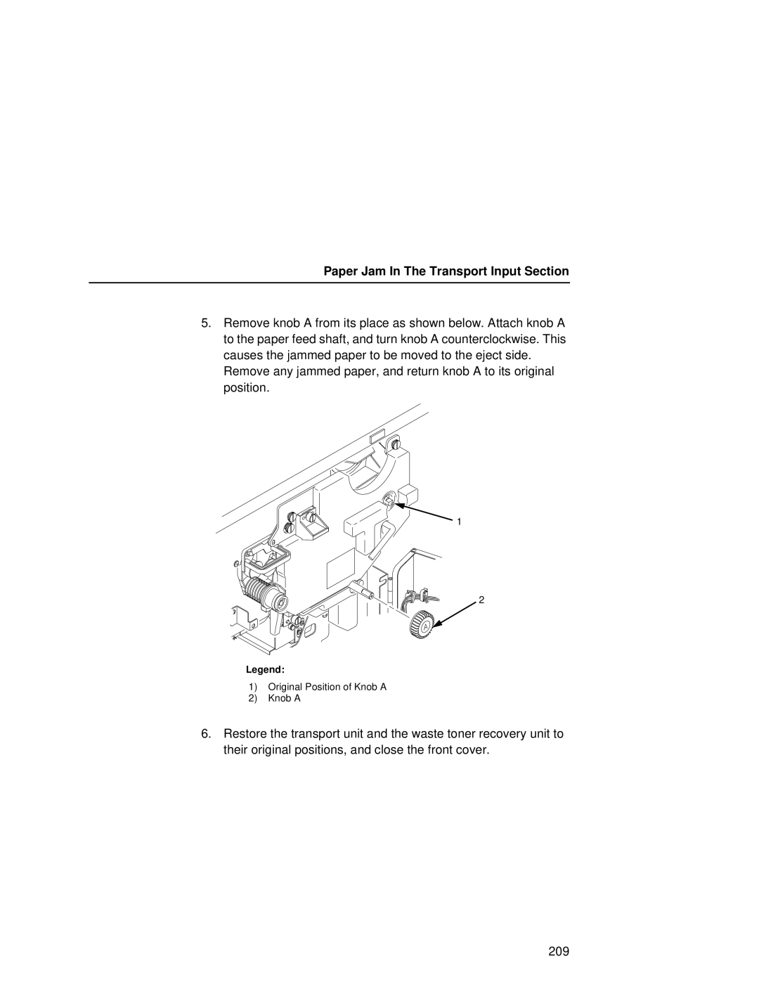 Printronix L5035 user manual Original Position of Knob a 