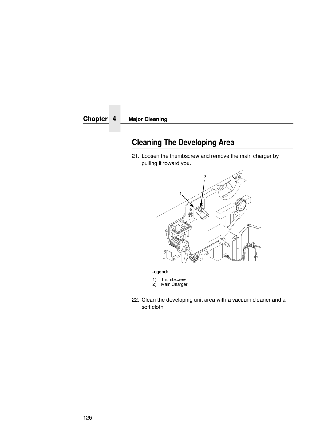 Printronix L5535 manual Cleaning The Developing Area 