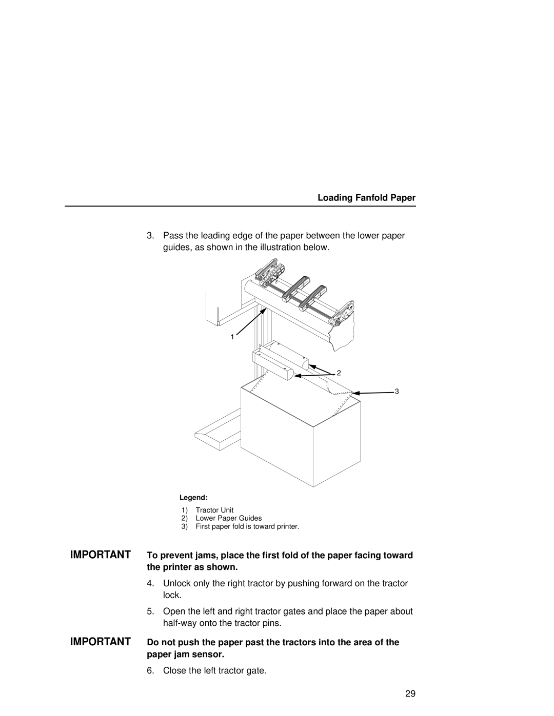 Printronix L5535 manual Loading Fanfold Paper 