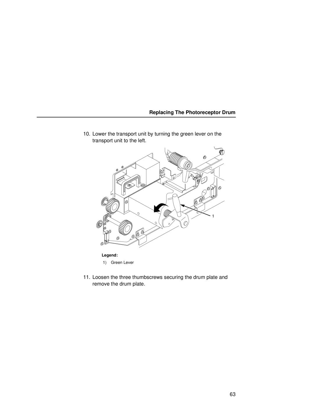 Printronix L5535 manual Green Lever 