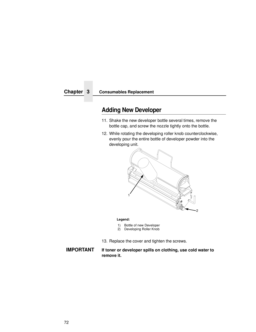 Printronix L5535 manual Adding New Developer 