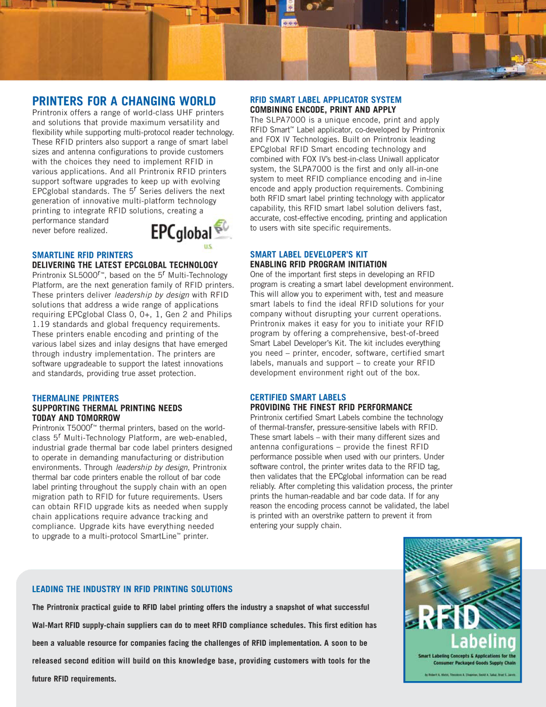 Printronix laser printers manual Combining ENCODE, Print and Apply, Enabling Rfid Program Initiation 