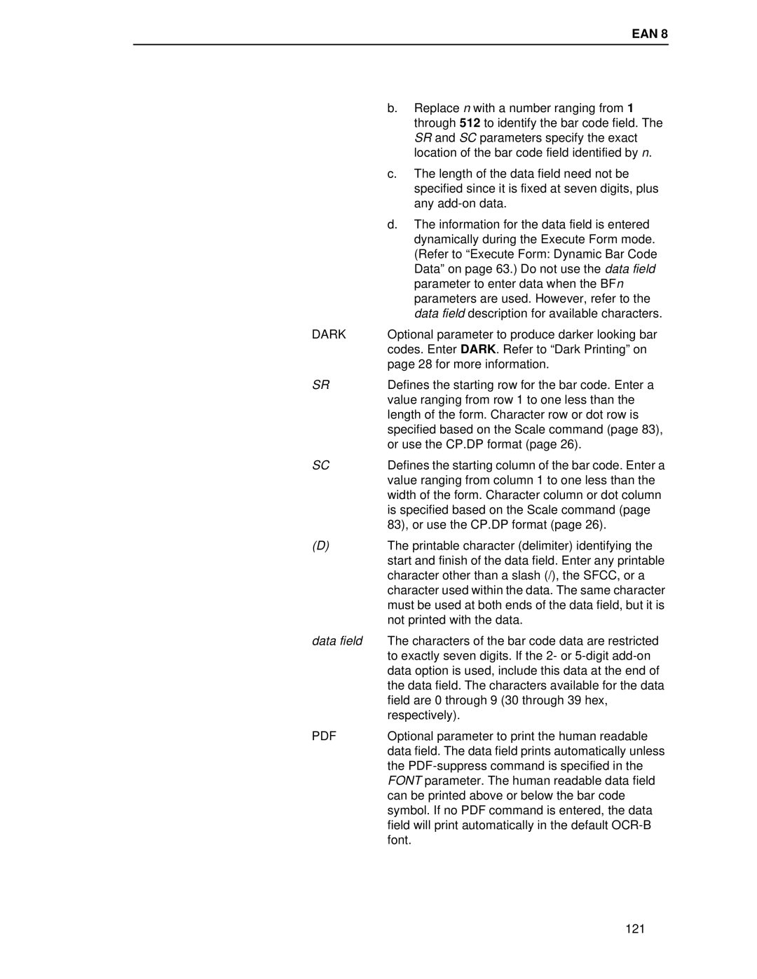 Printronix LQH-HWTM manual Length of the data field need not be 