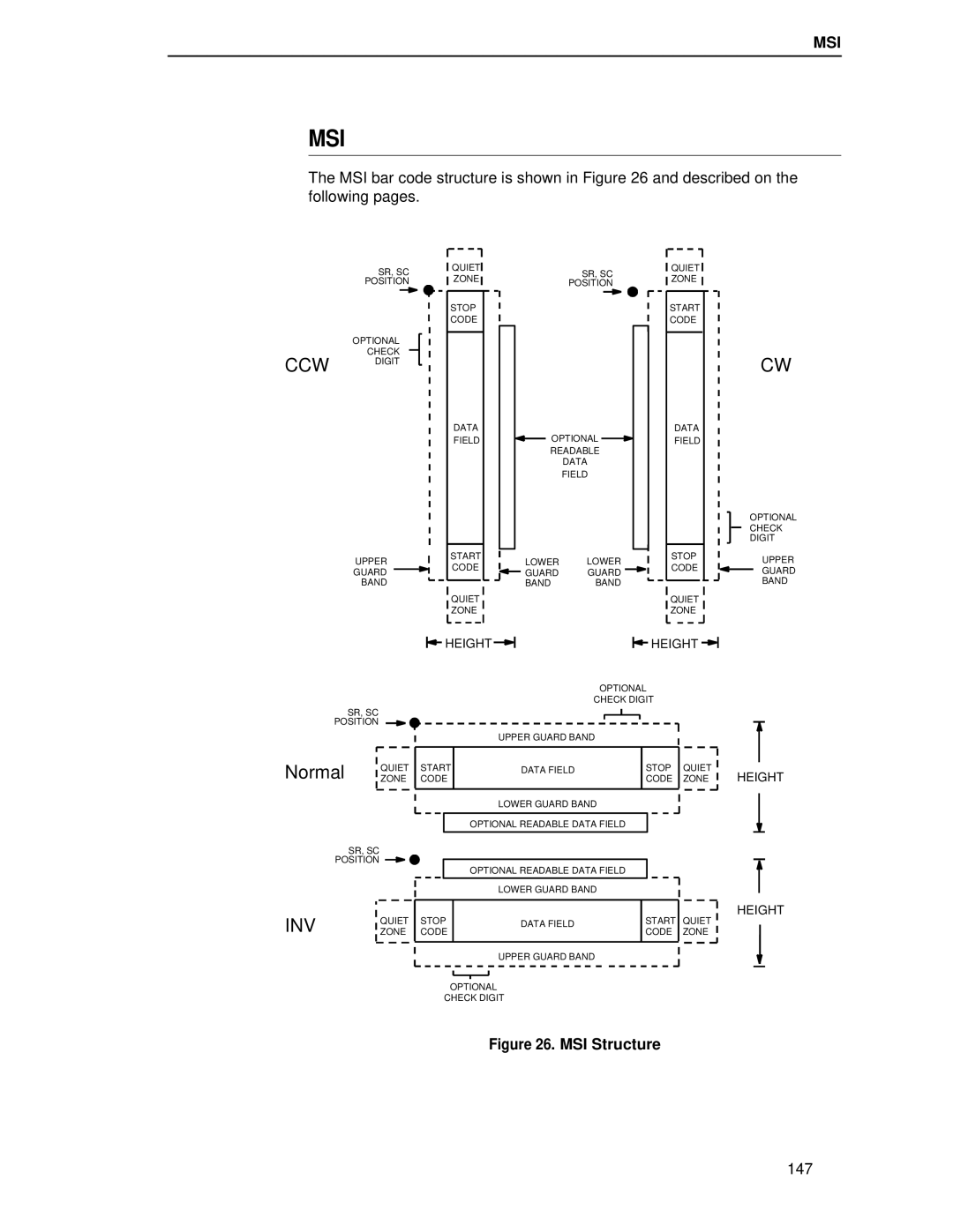 Printronix LQH-HWTM manual Msi 