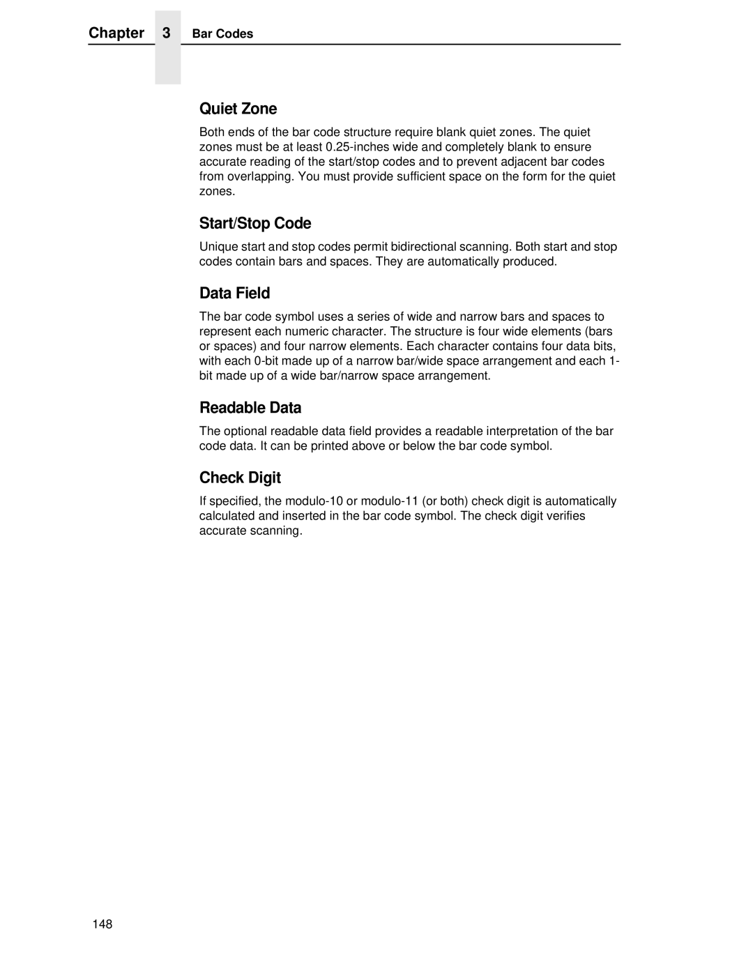 Printronix LQH-HWTM manual Quiet Zone 