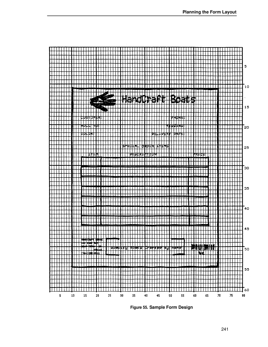 Printronix LQH-HWTM manual Planning the Form Layout, Sample Form Design 