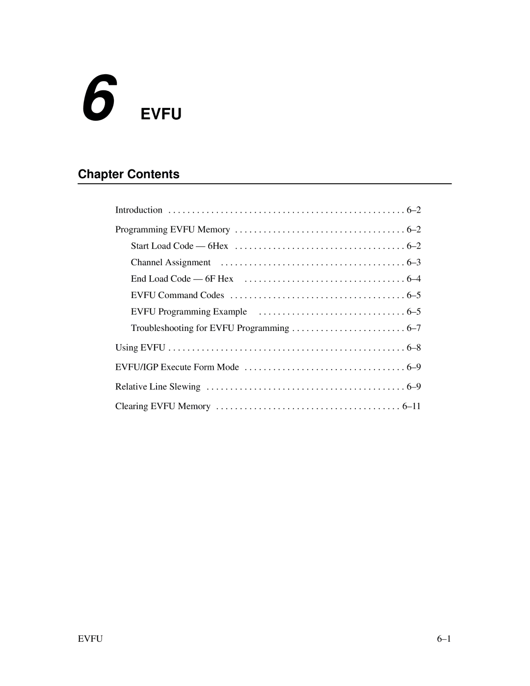 Printronix MVP Series user manual Evfu 