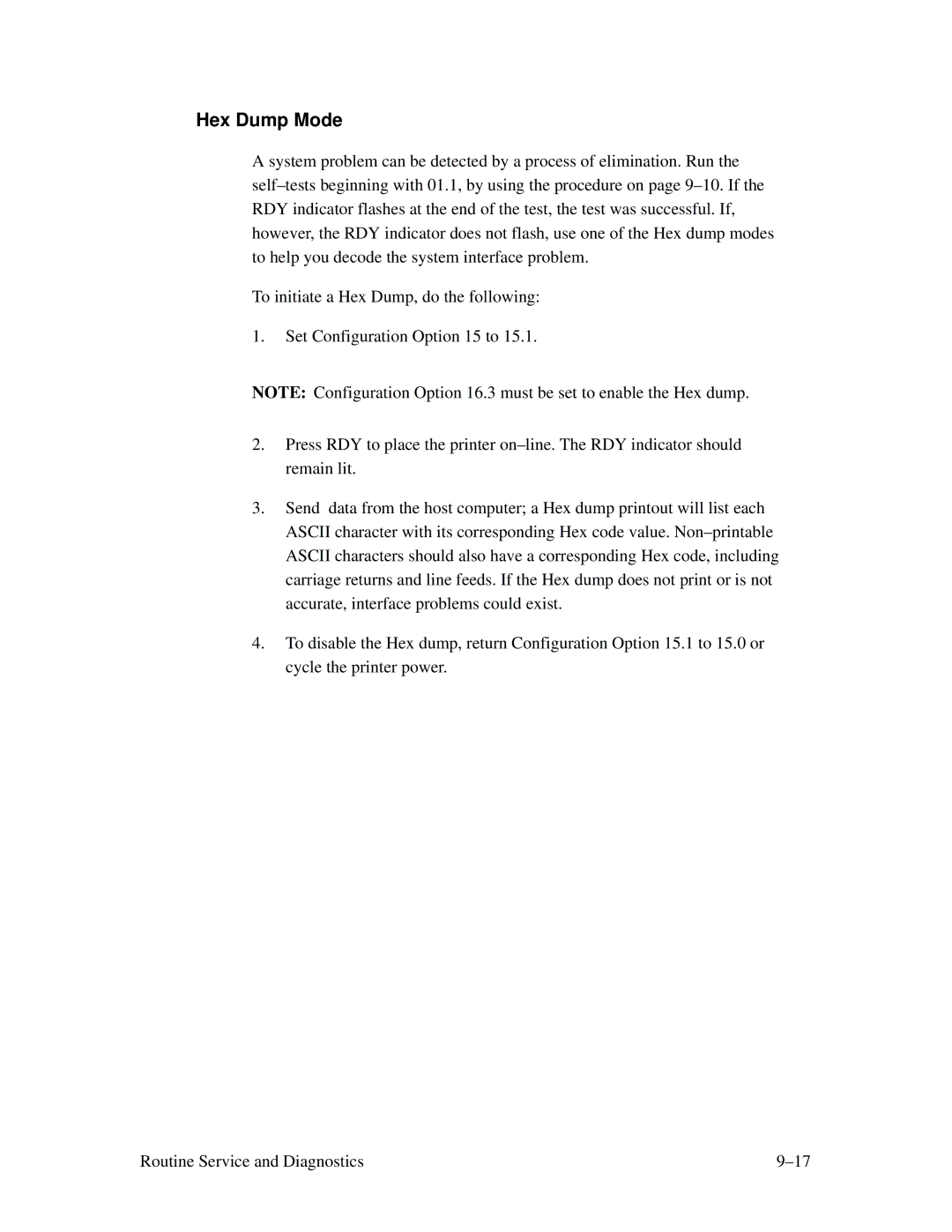 Printronix MVP Series user manual Hex Dump Mode 