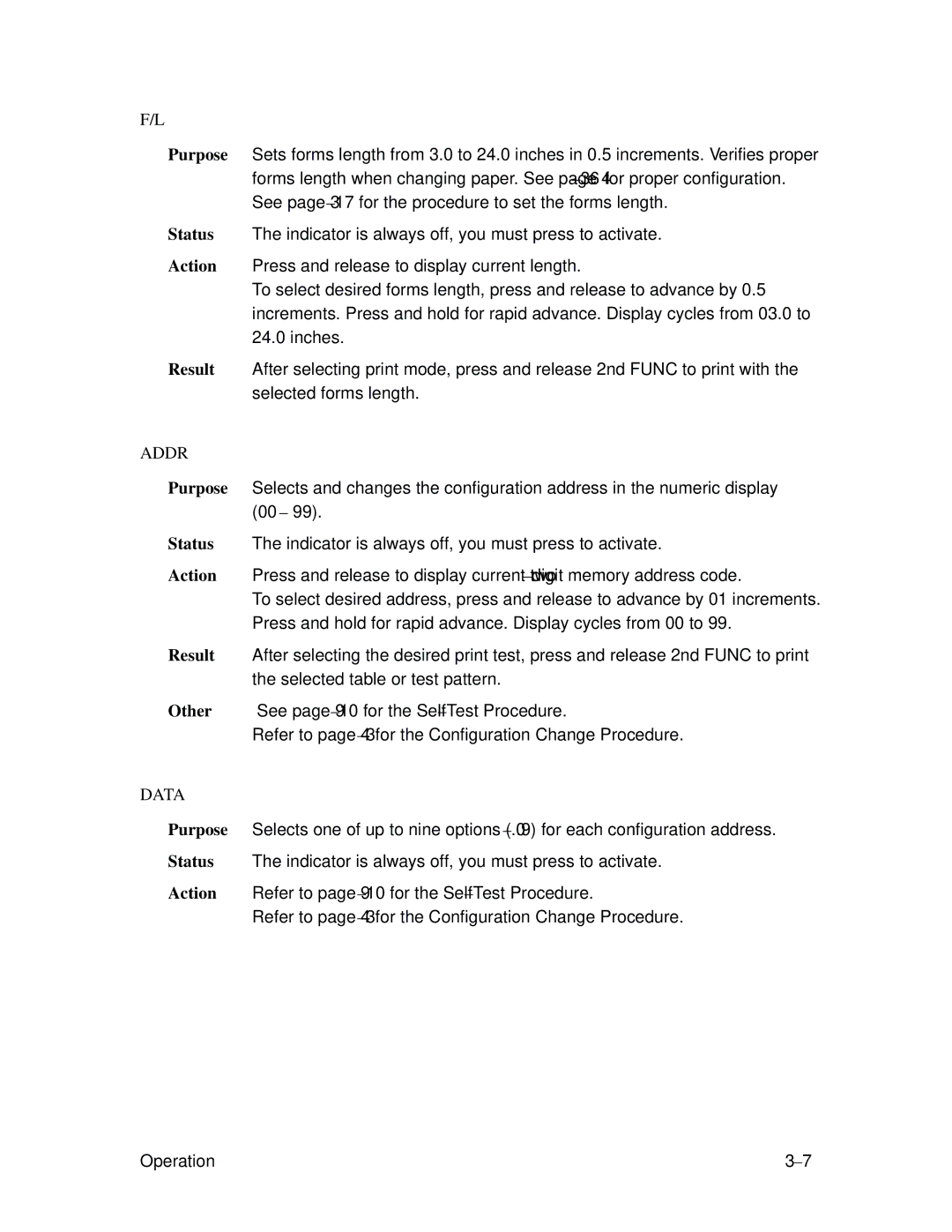 Printronix MVP Series user manual Addr 