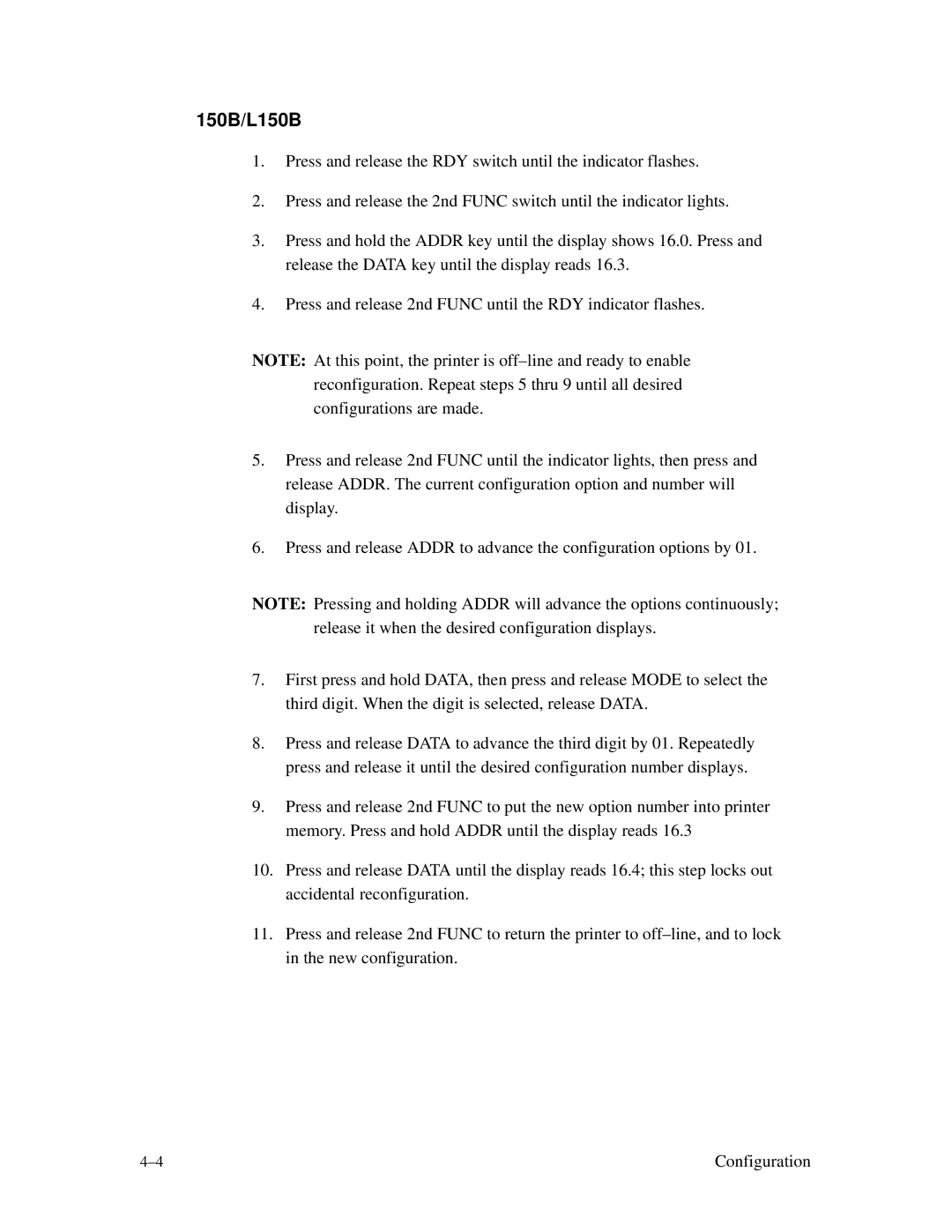 Printronix MVP Series user manual 150B/L150B 