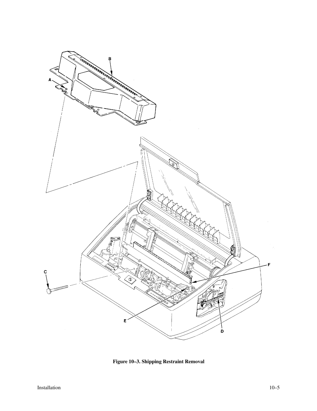 Printronix P3000 Series manual Shipping Restraint Removal 