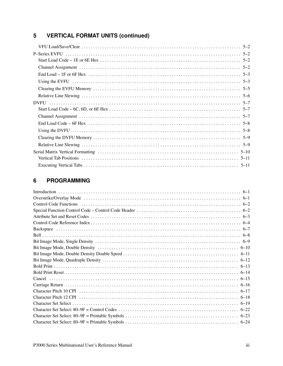 Printronix P3000 Series manual Vertical Format Units, Dvfu 