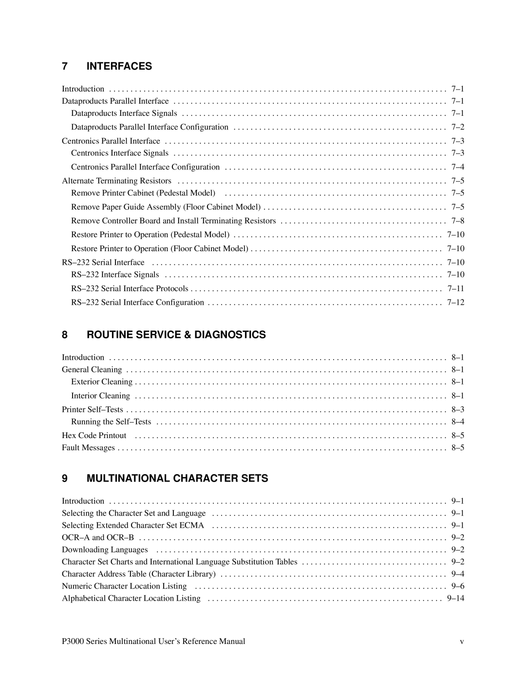 Printronix P3000 Series manual Interfaces 