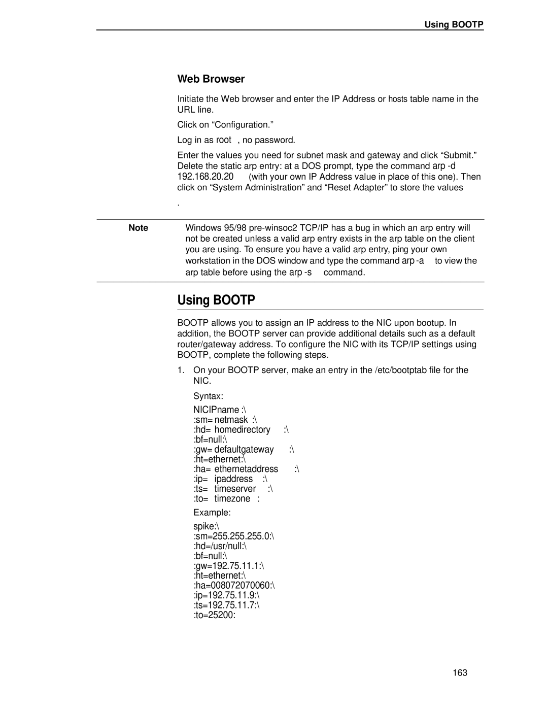 Printronix P5000LJ user manual Using Bootp 