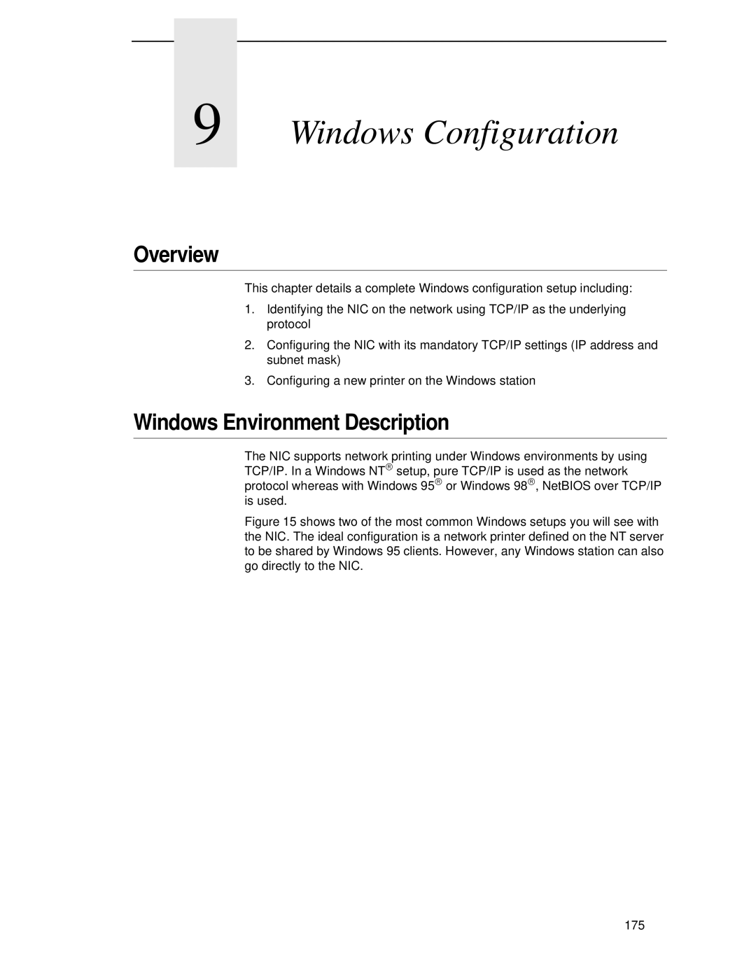 Printronix P5000LJ user manual Windows Configuration, Windows Environment Description 