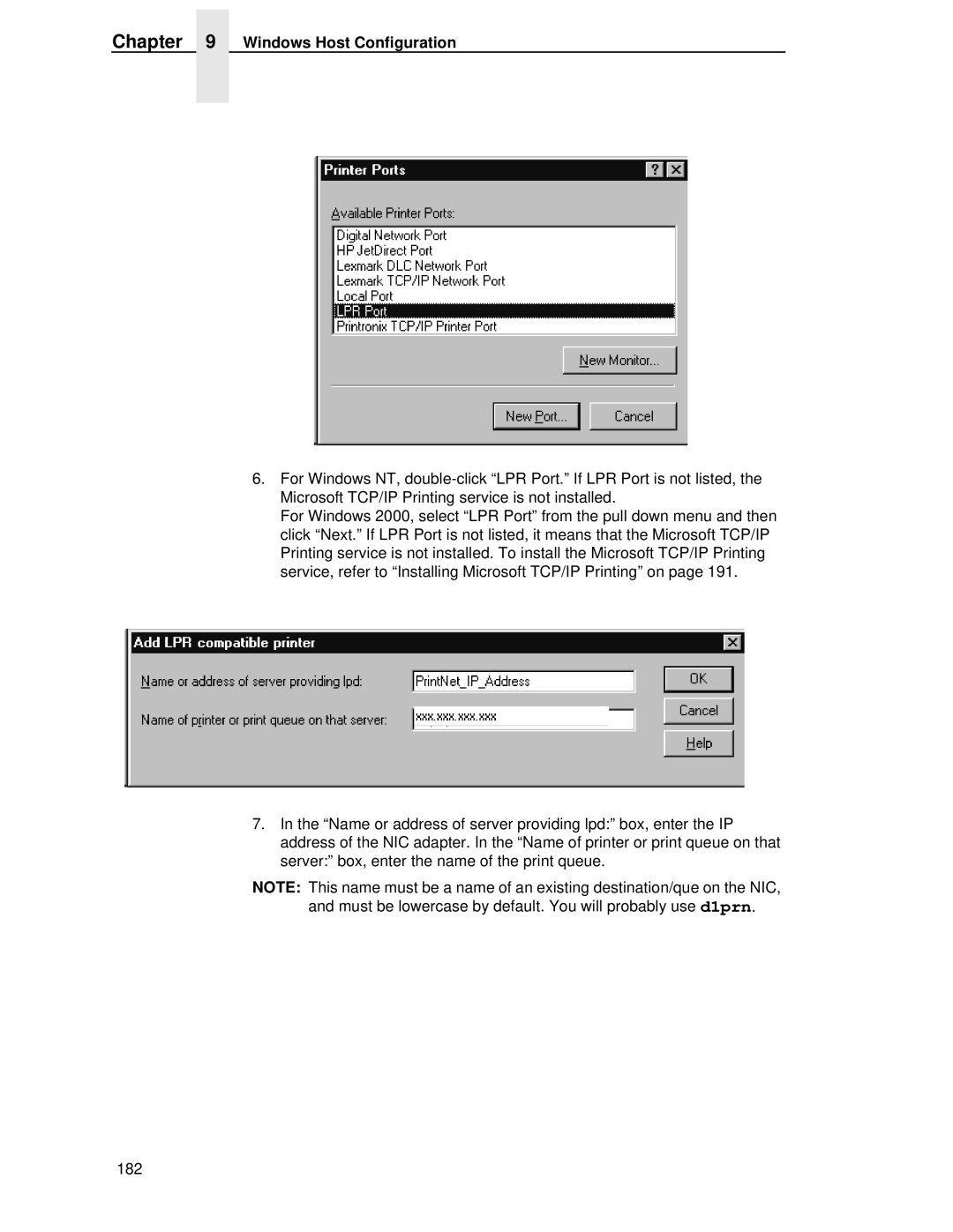 Printronix P5000LJ user manual Windows Host Configuration 