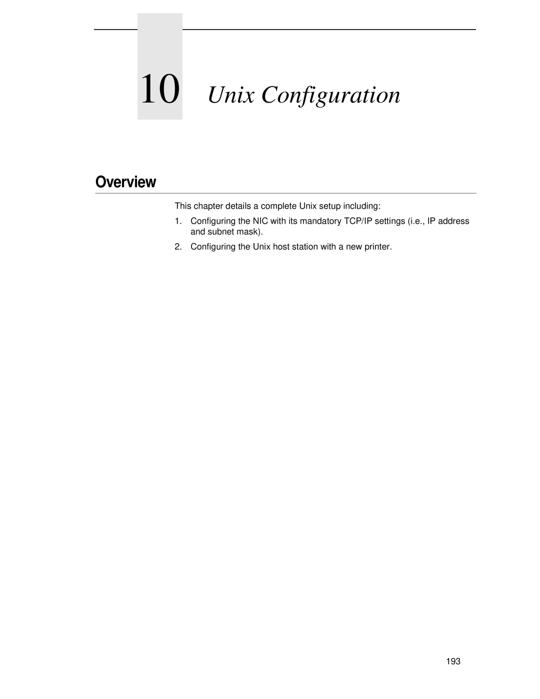 Printronix P5000LJ user manual Unix Configuration, Overview 