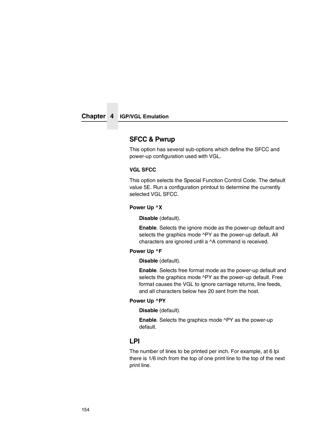 Printronix P7000 user manual Sfcc & Pwrup, Power Up F, Power Up PY 