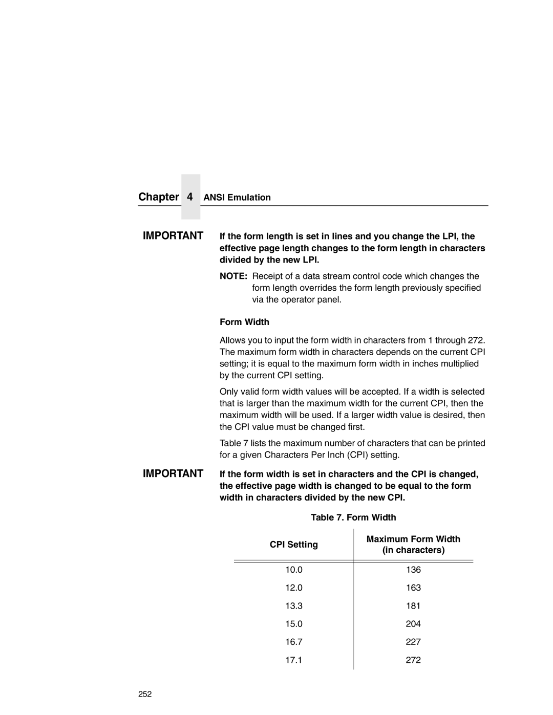 Printronix P7000 user manual Characters 