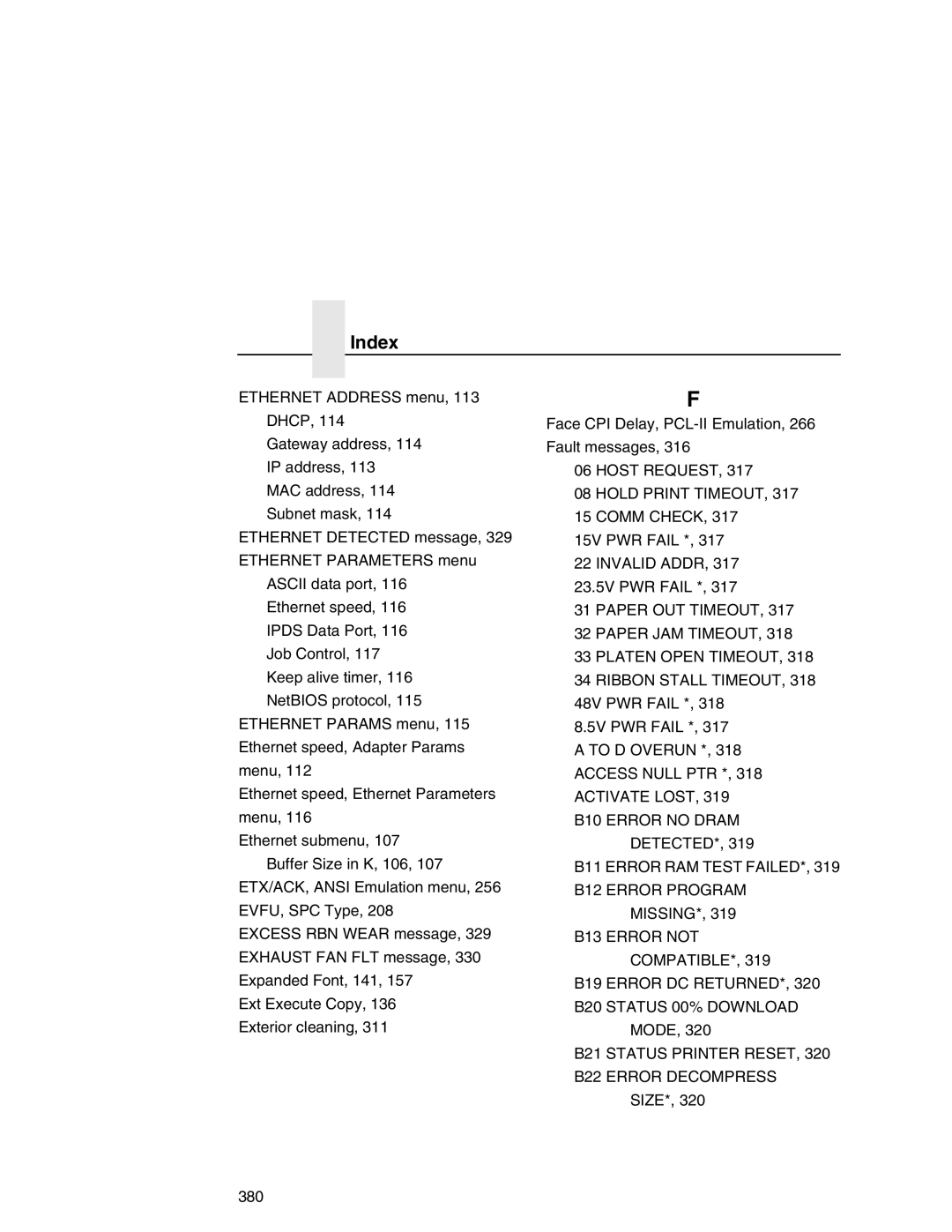 Printronix P7000 user manual Host Request Hold Print Timeout, Invalid Addr 