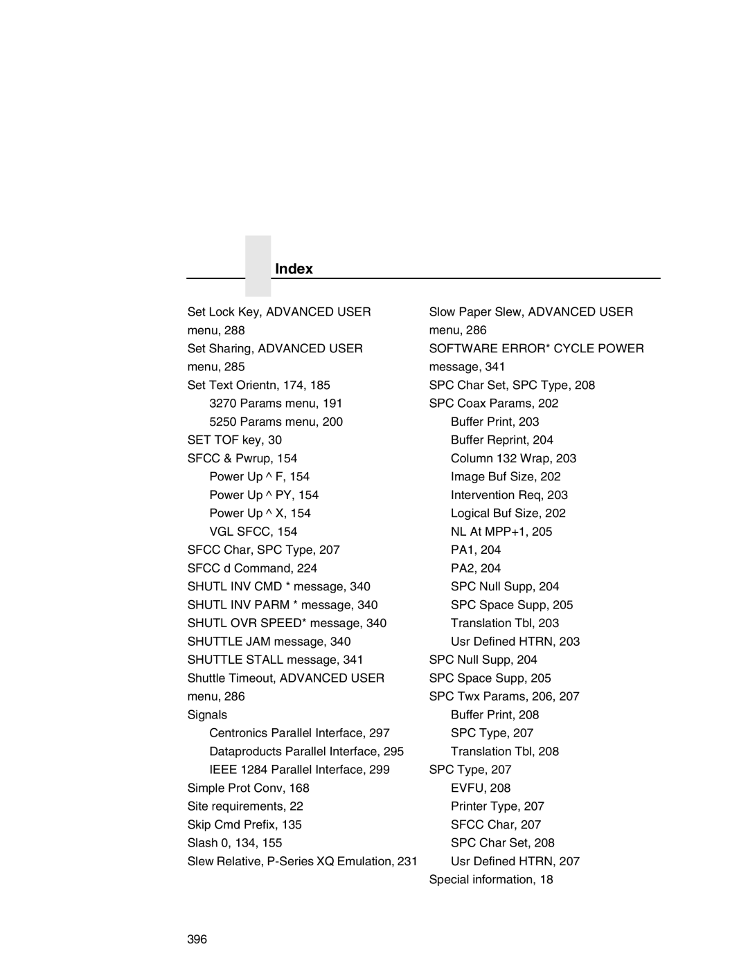 Printronix P7000 user manual VGL Sfcc 