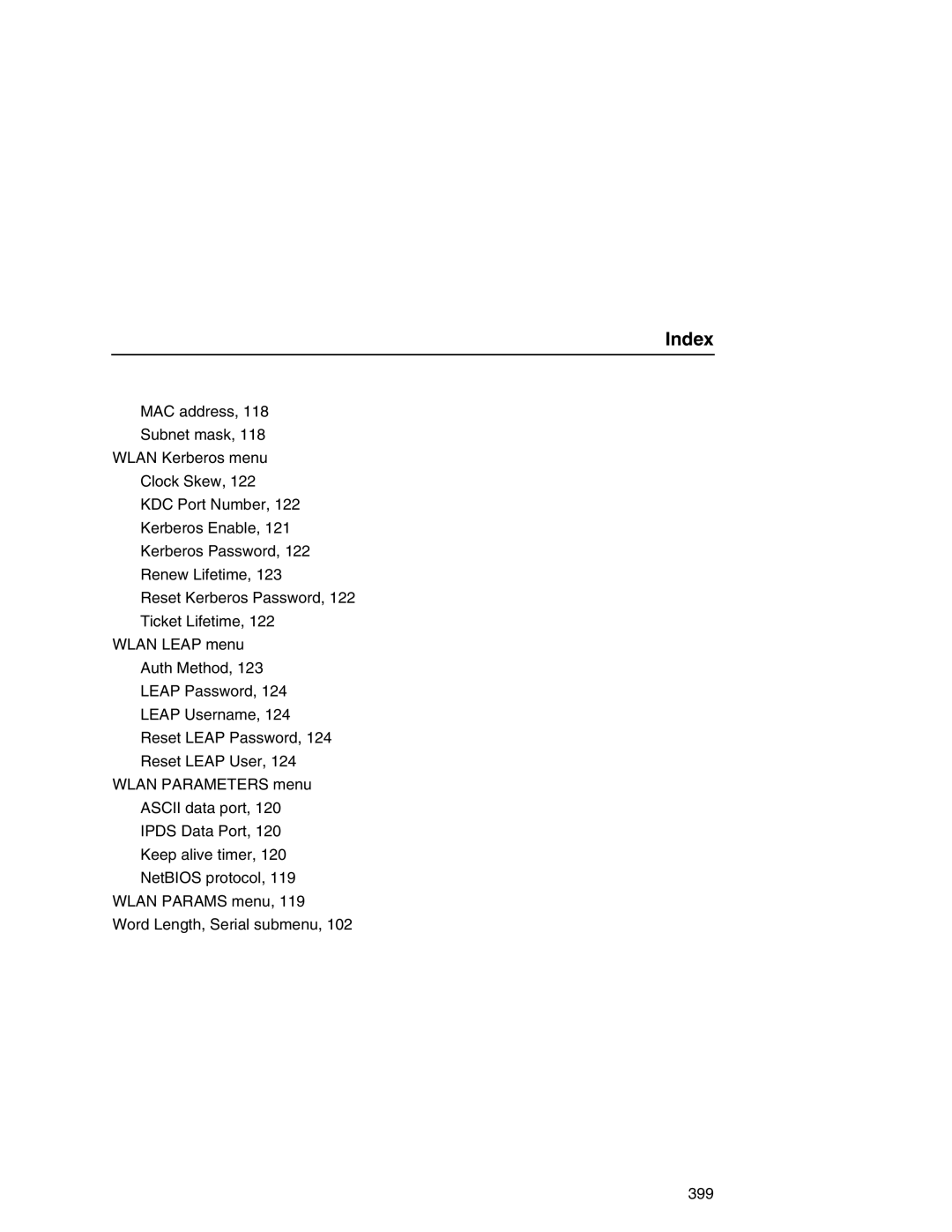 Printronix P7000 user manual Index 