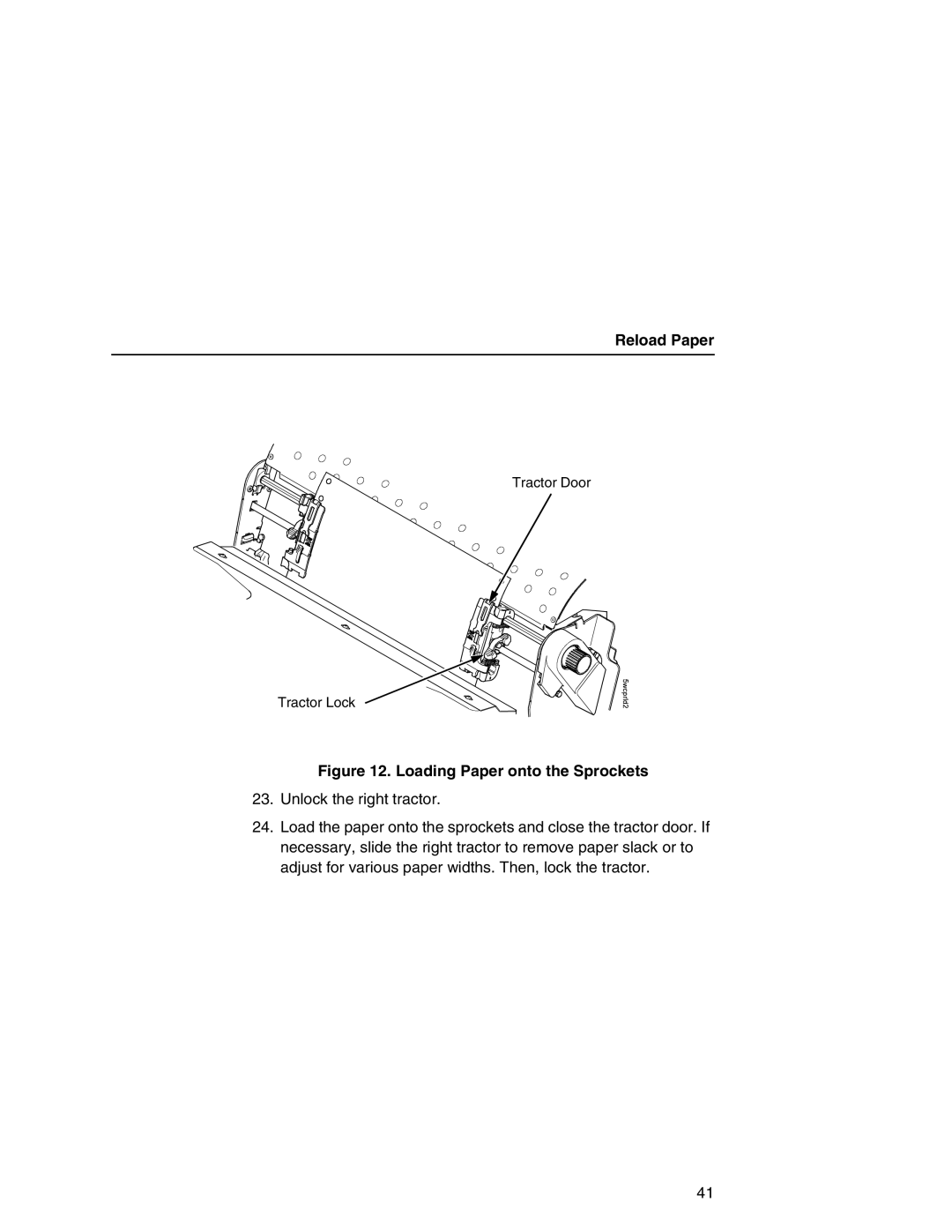 Printronix P7000 user manual Loading Paper onto the Sprockets 